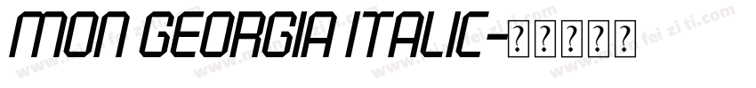 Mon Georgia Italic字体转换
